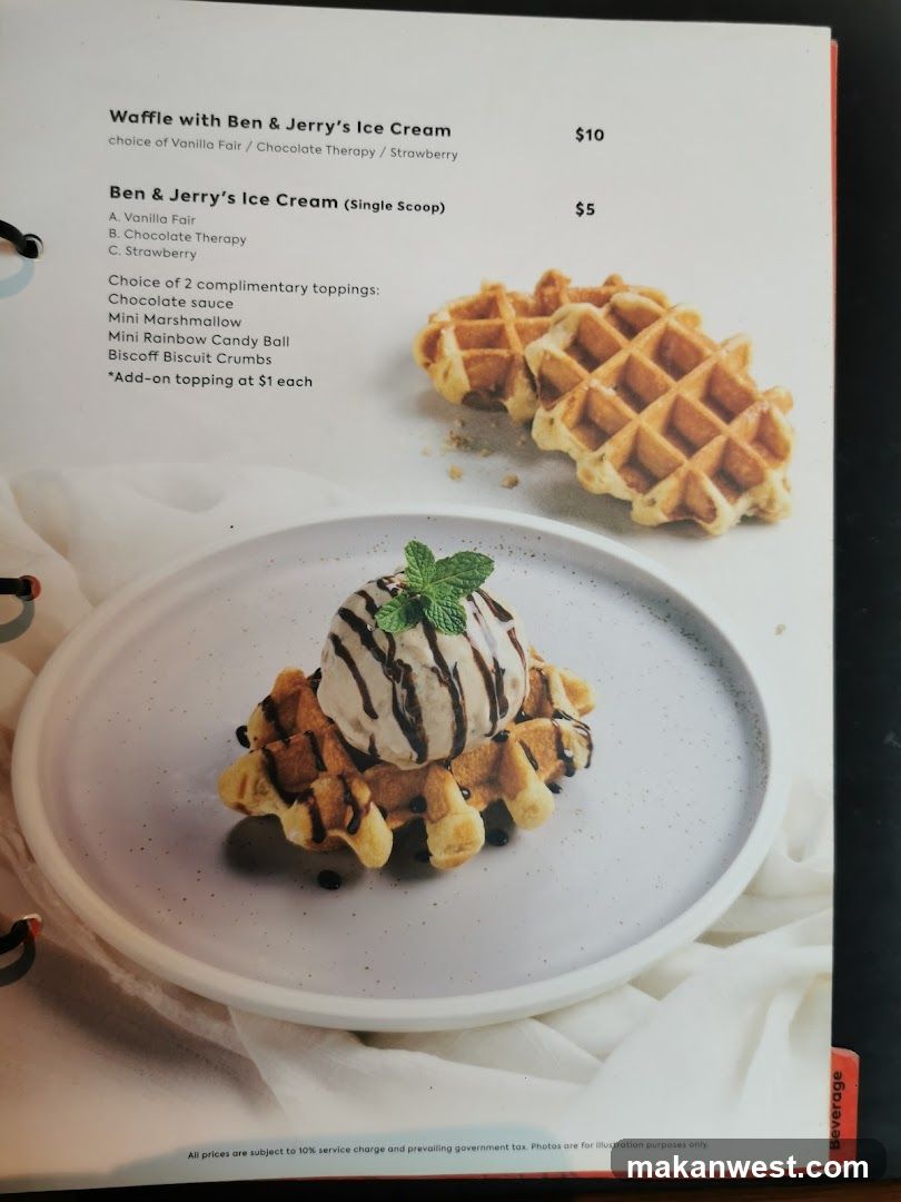Waffle with Ben & Jerry's Ice Cream