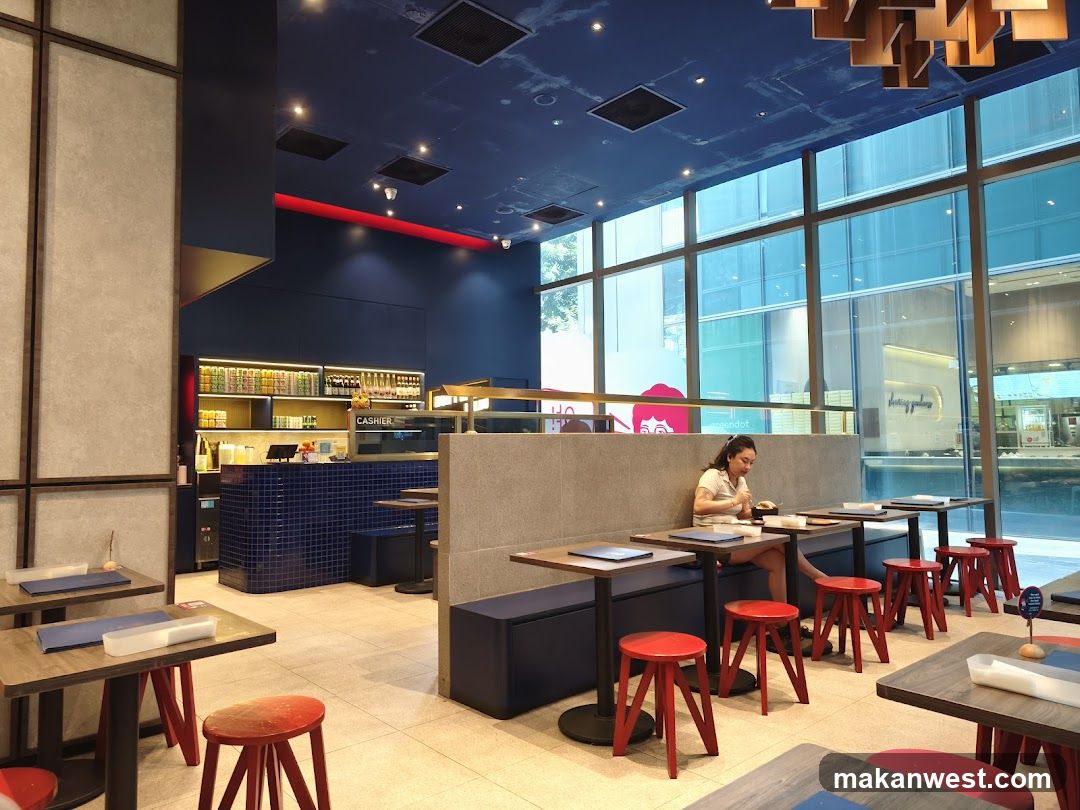 Restaurant Interior with Seating and Counter