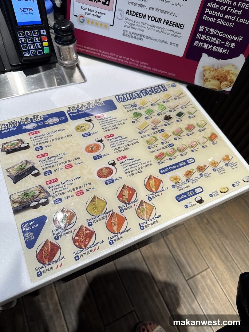 What The Fish Menu
