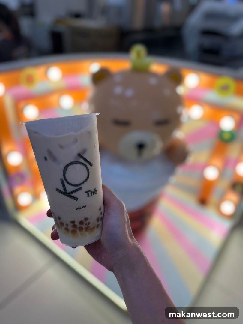 Bubble Tea with Bear Decoration