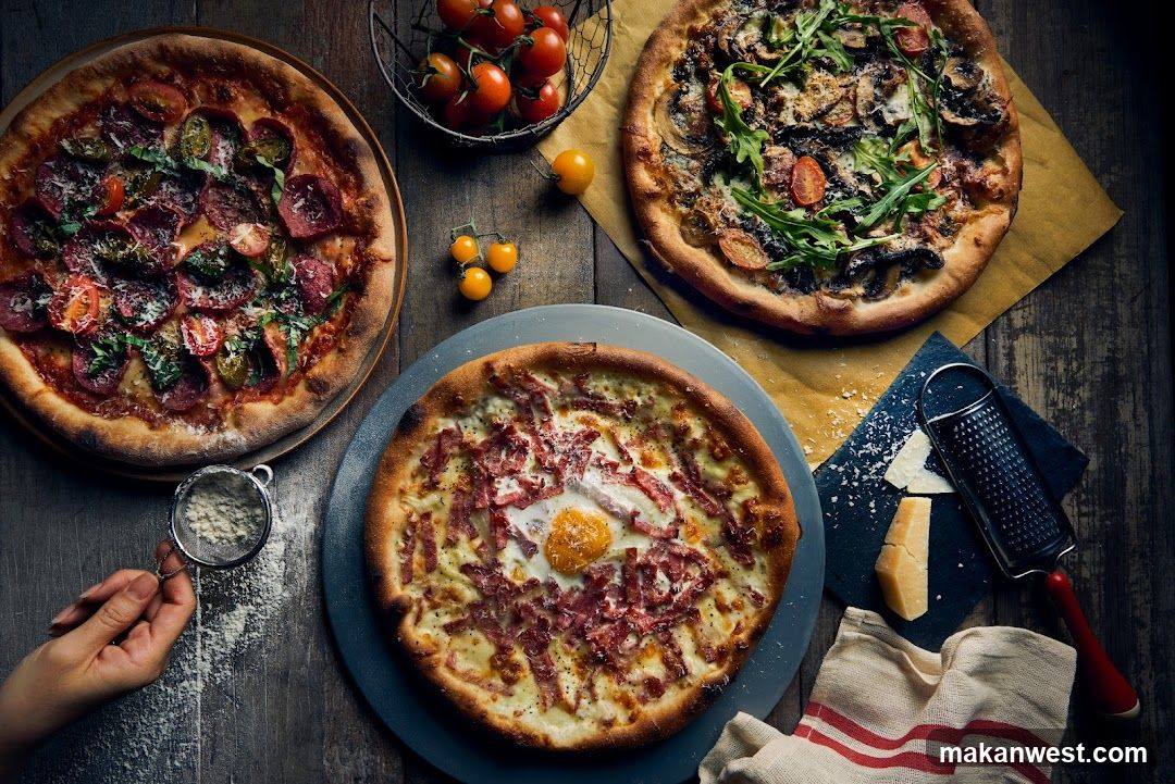 Three Pizzas and Ingredients