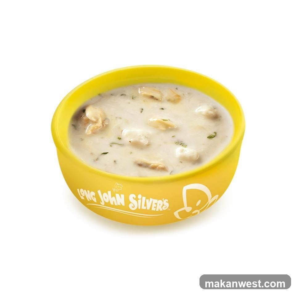 Clam Chowder in a Yellow Bowl