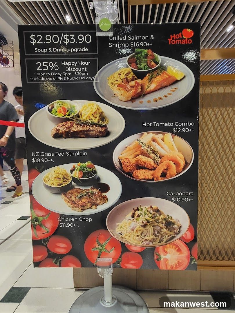Hot Tomato Menu