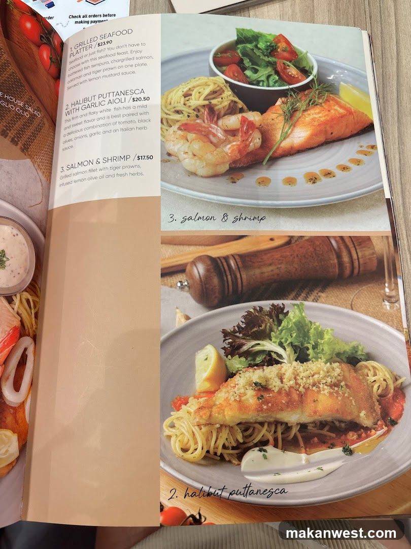 Seafood Menu