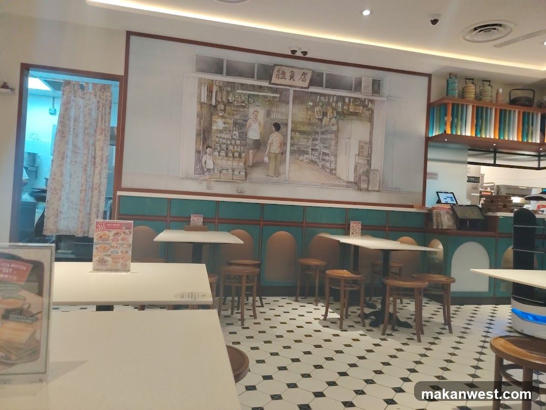 Restaurant Interior with Mural