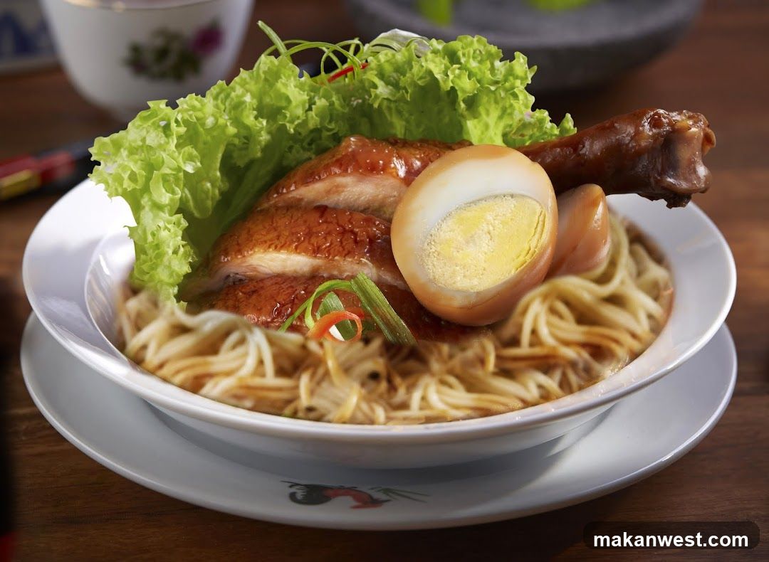Noodle Dish with Duck and Egg
