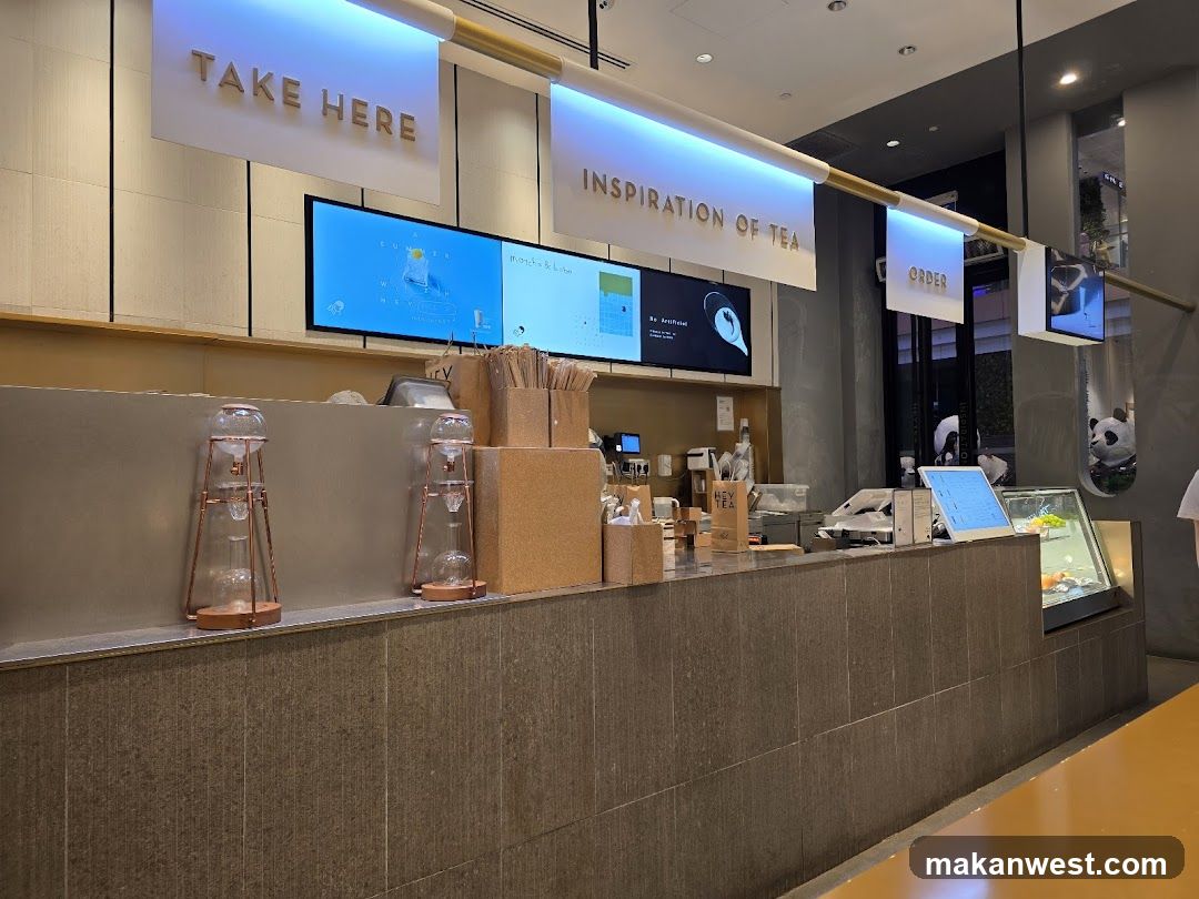 Tea shop counter
