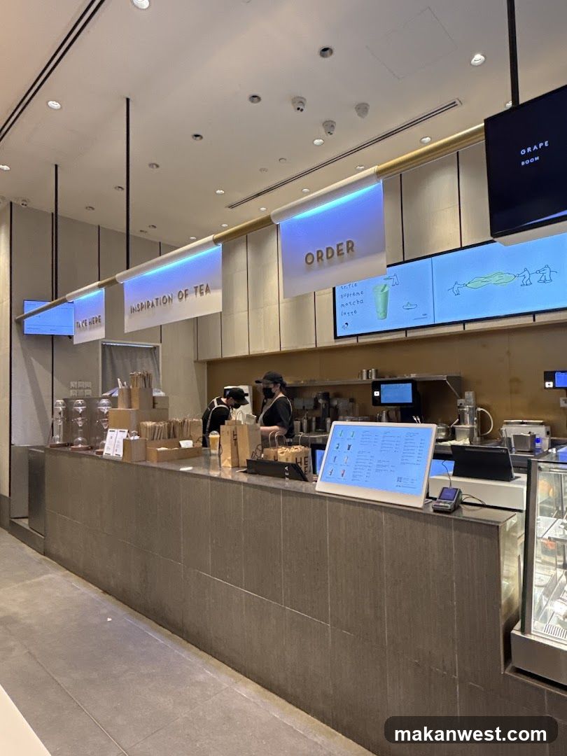 Tea shop counter