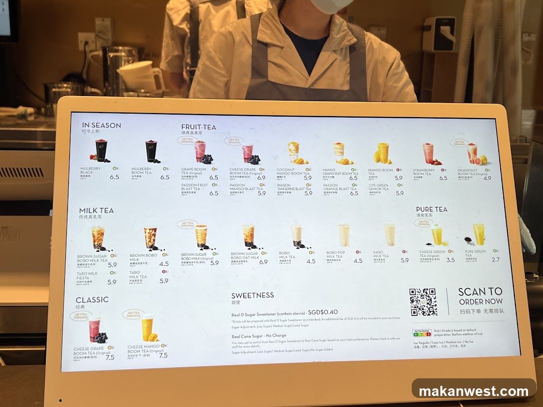 Heytea Menu