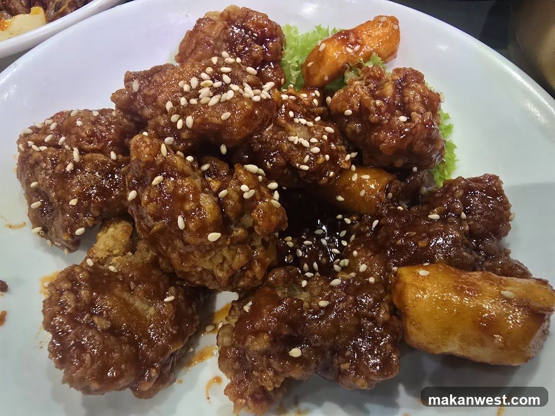 Korean Fried Chicken with Tteokbokki