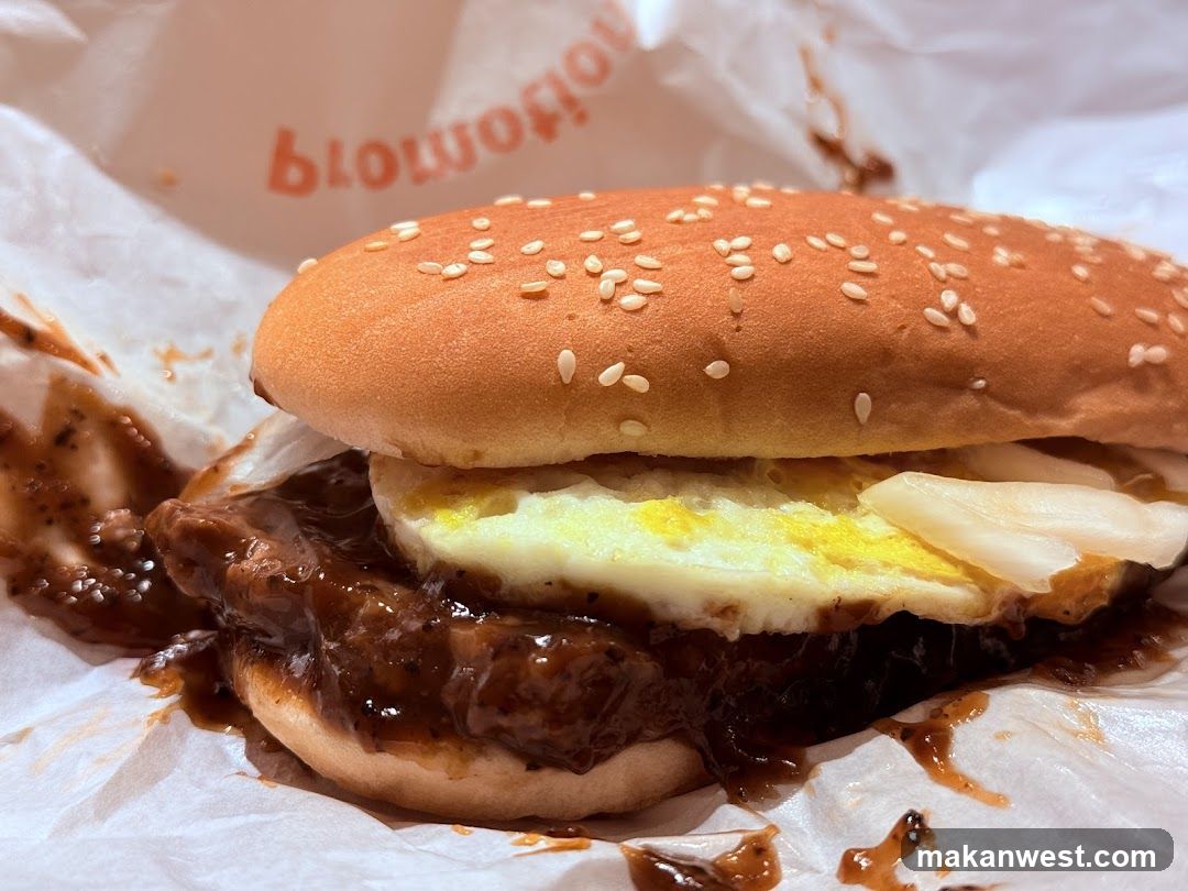 Burger with Egg and Sauce