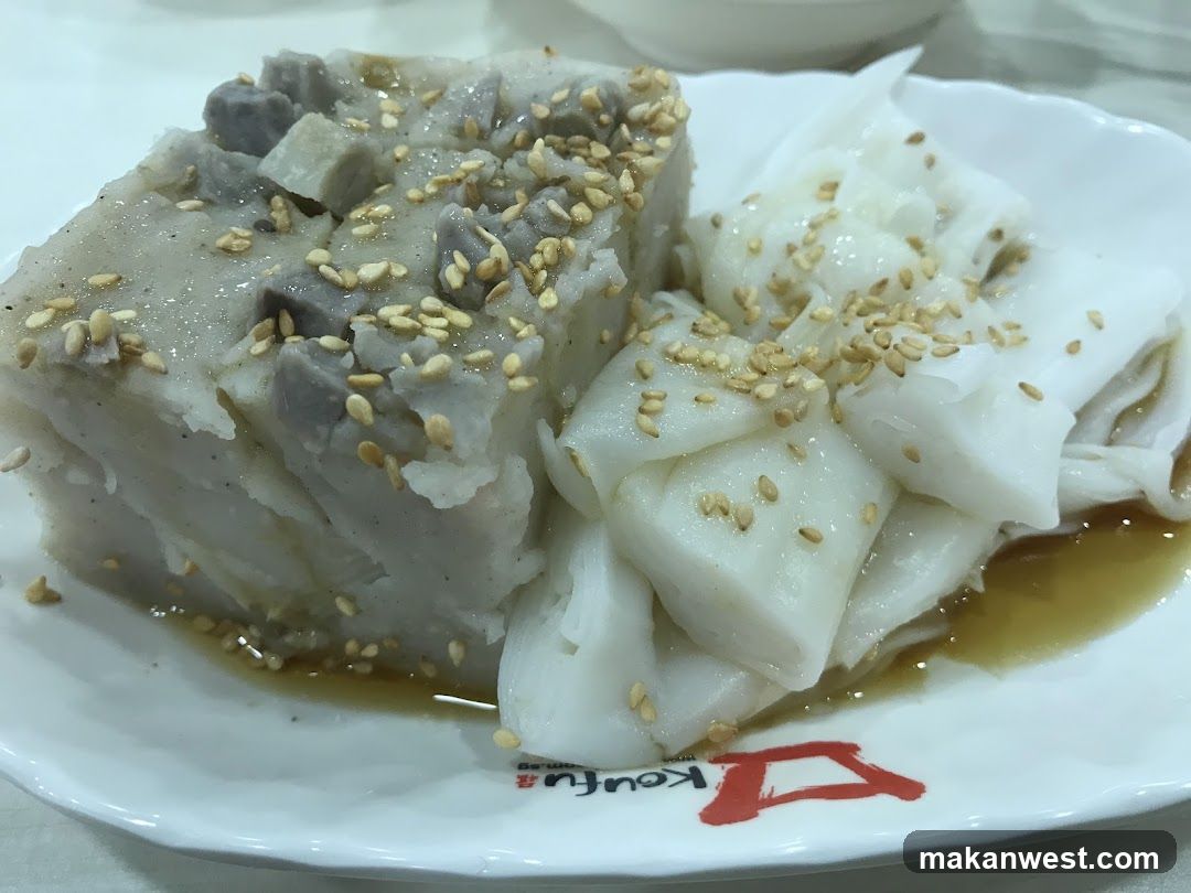 Steamed Rice Rolls with Taro