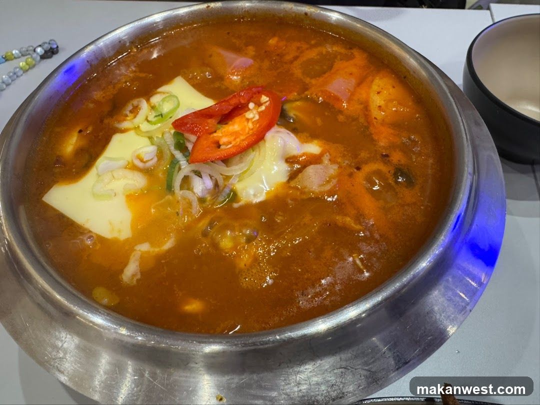 Spicy Korean Stew with Cheese