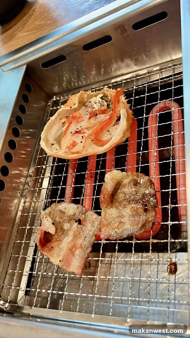 Grilling Meat and Crab