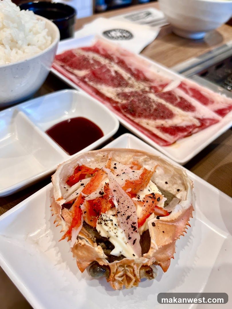 Crab Appetizer with Raw Meat and Rice