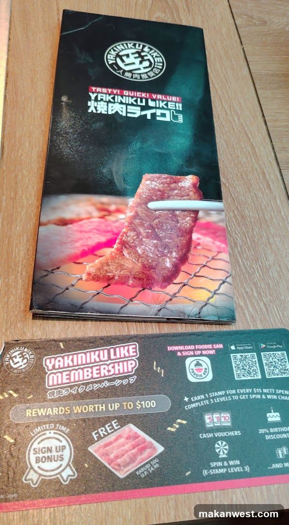 Yakiniku Like Membership Flyer