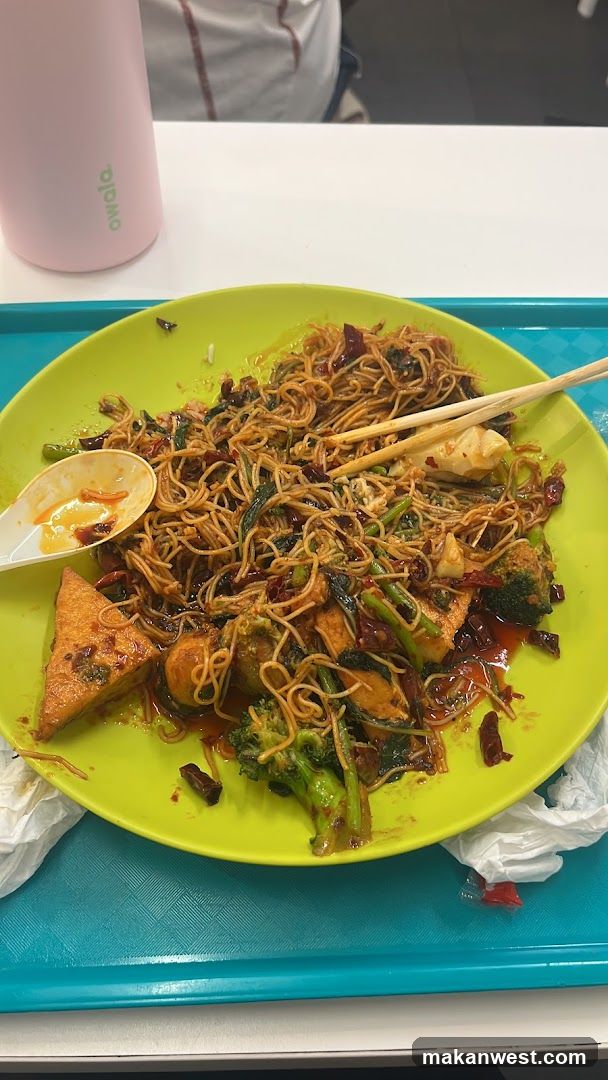 Spicy Noodles with Tofu and Broccoli