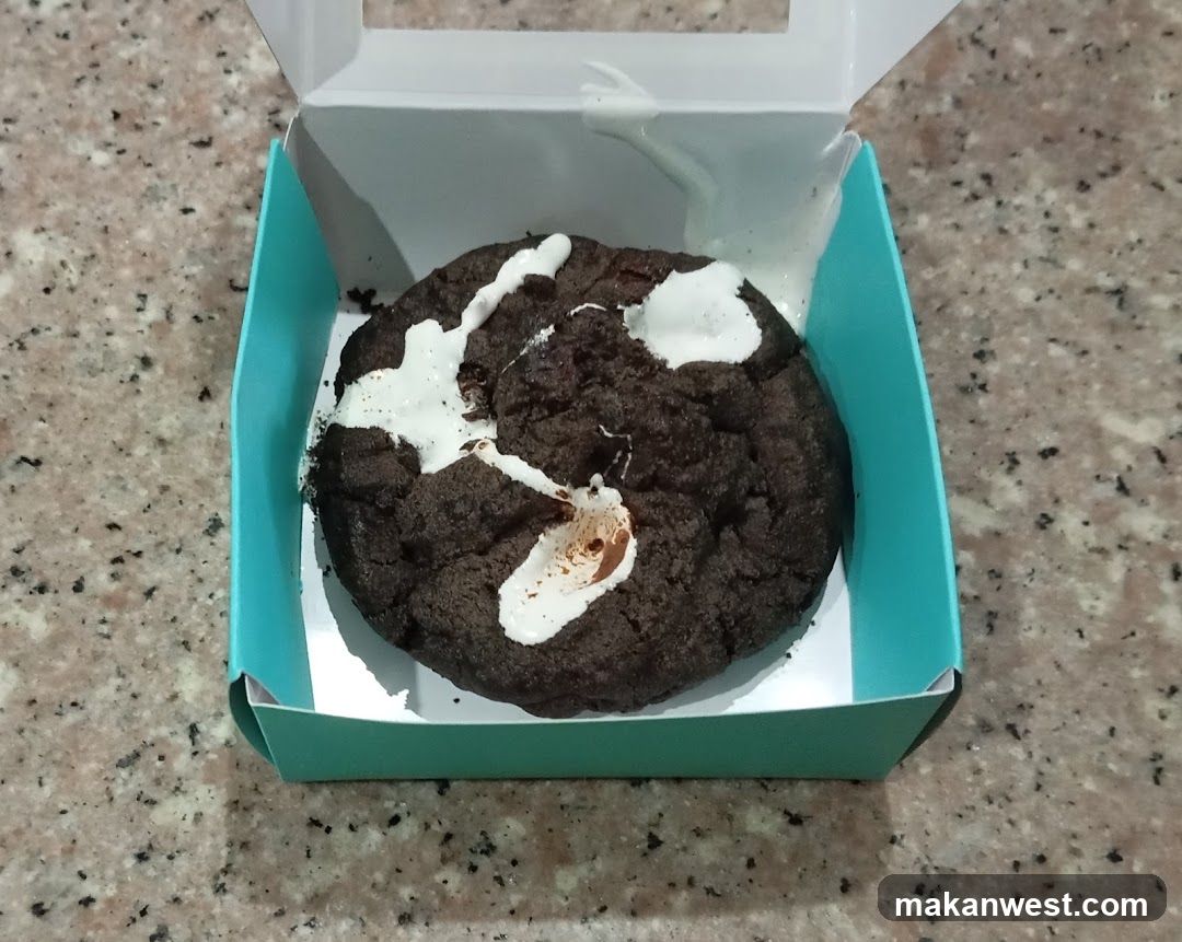 Chocolate cookie with marshmallows