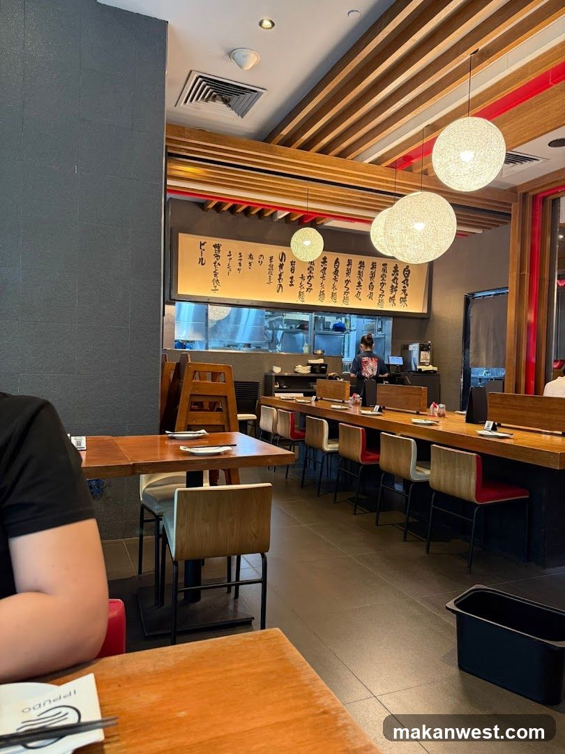 Restaurant Interior with Menu Board