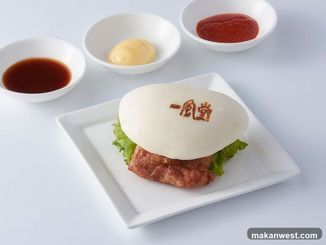 Steamed Bun with Pork and Condiments