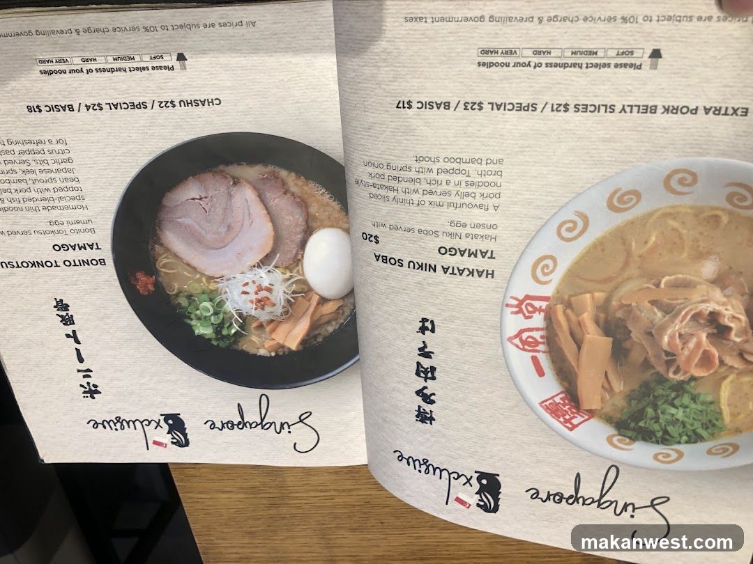 Ramen Menu