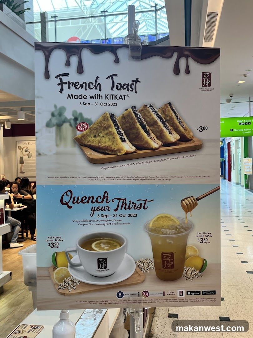 Ya Kun French Toast and Drinks Promotion