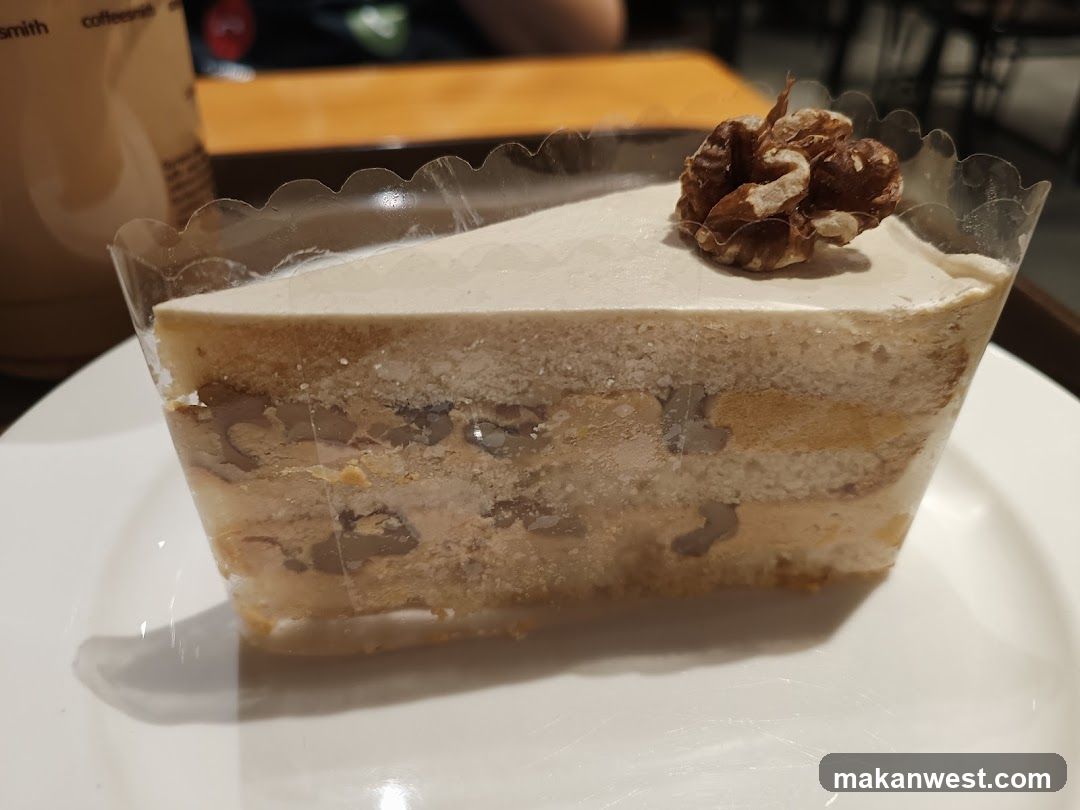 Slice of Cake with Walnuts