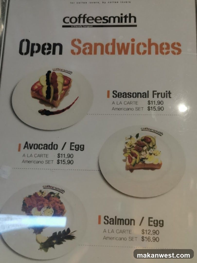 Coffeesmith Open Sandwiches