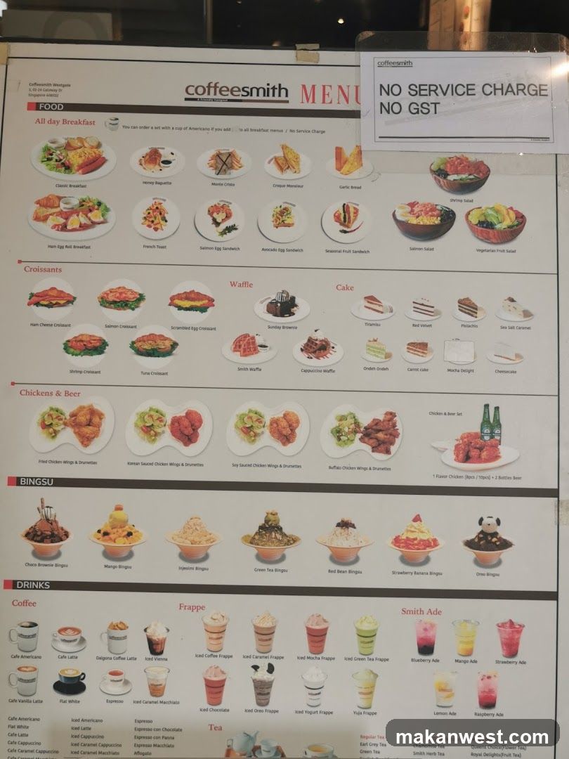 coffeesmith MENU