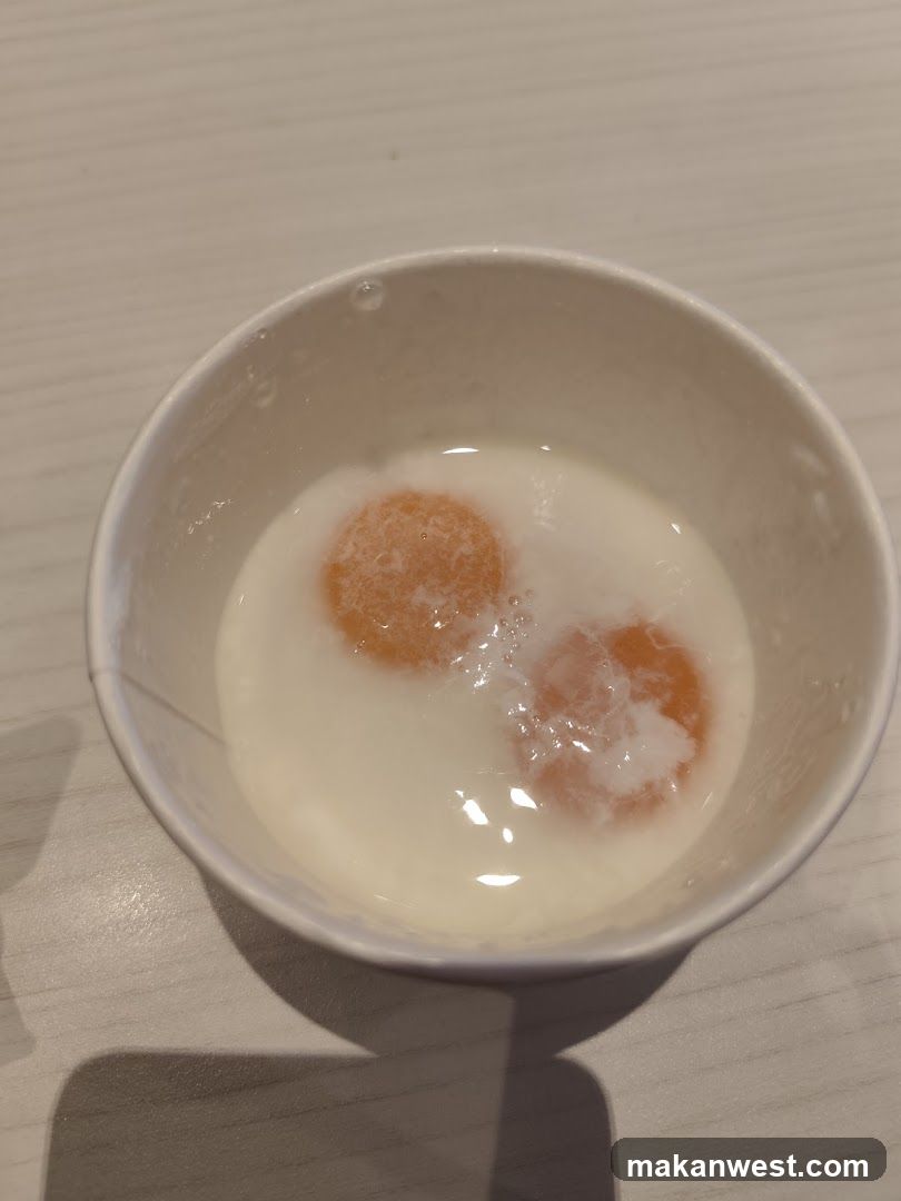 Soft-boiled eggs in a bowl
