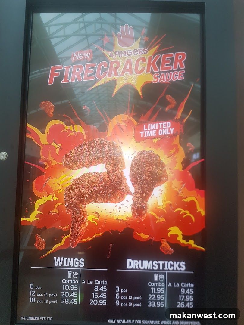 4 Fingers Firecracker Sauce Menu