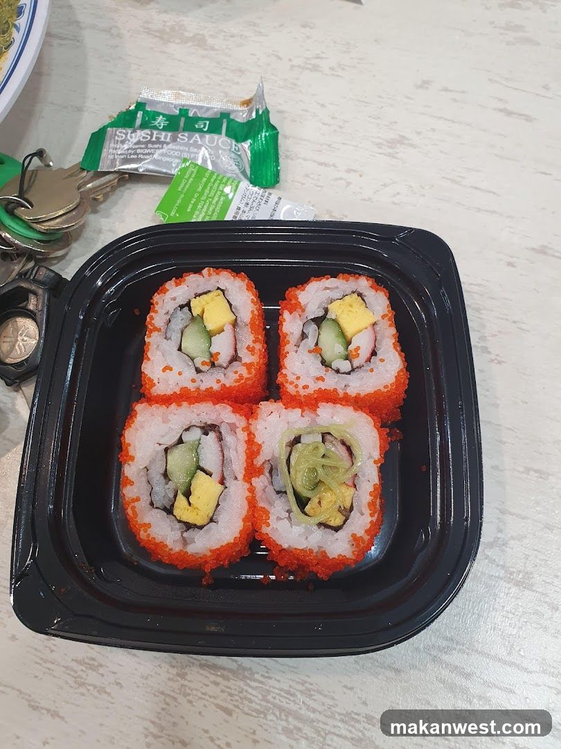 Sushi Rolls with Soy Sauce Packet