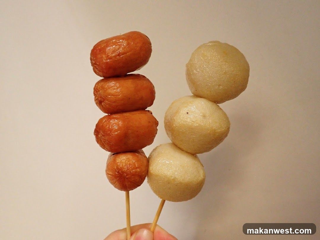Skewered Sausages and Fish Balls