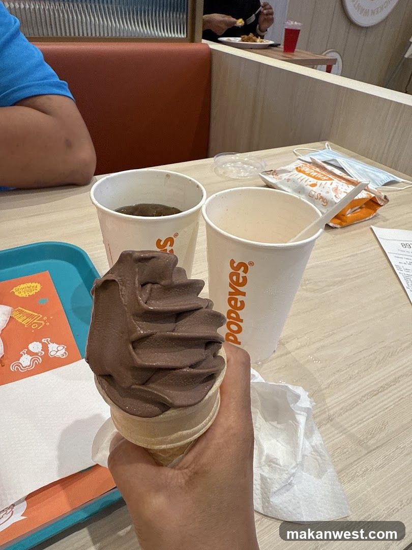 Popeyes Soft Serve Ice Cream Cone