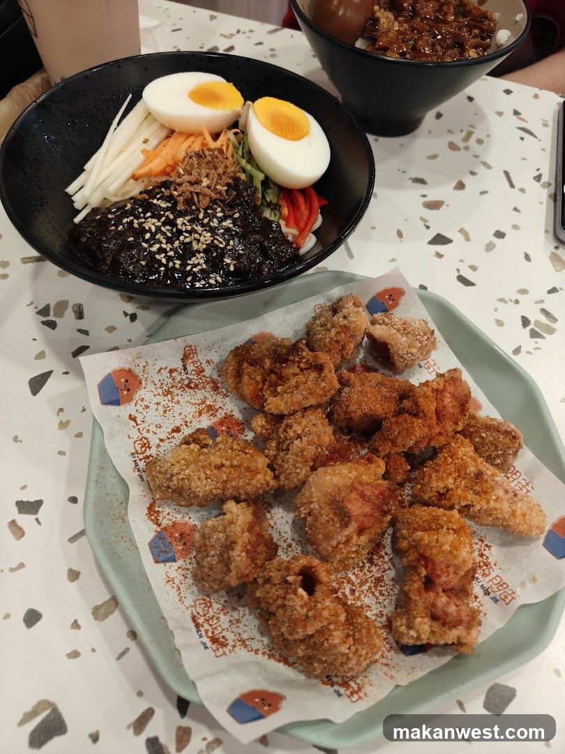Fried Chicken and Noodles