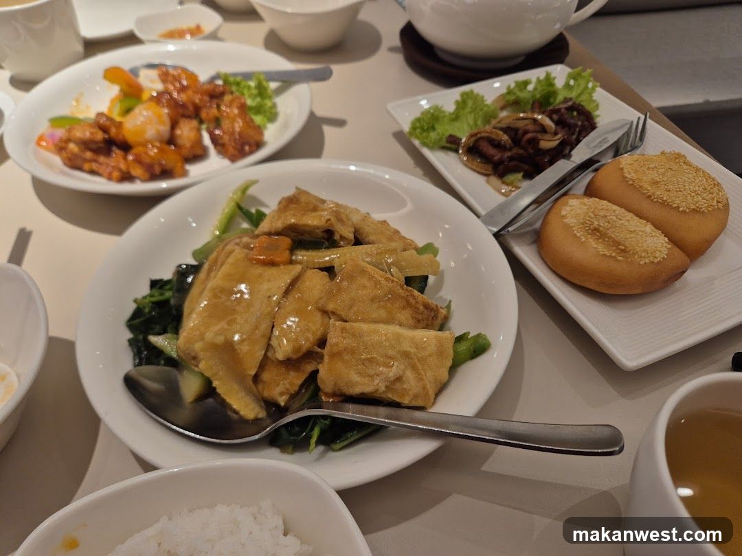 Table with various dishes