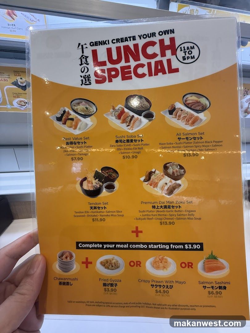 GENKI CREATE YOUR OWN LUNCH SPECIAL