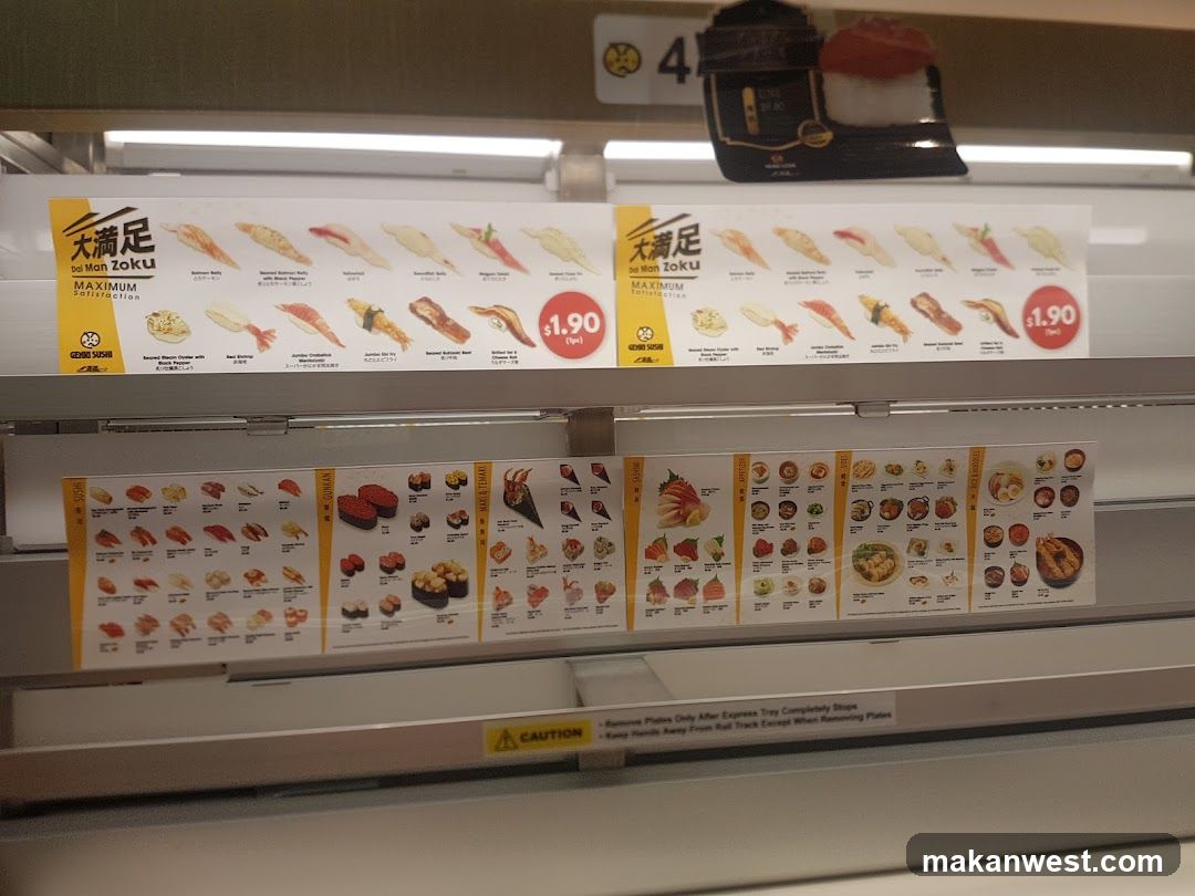 Sushi Menu
