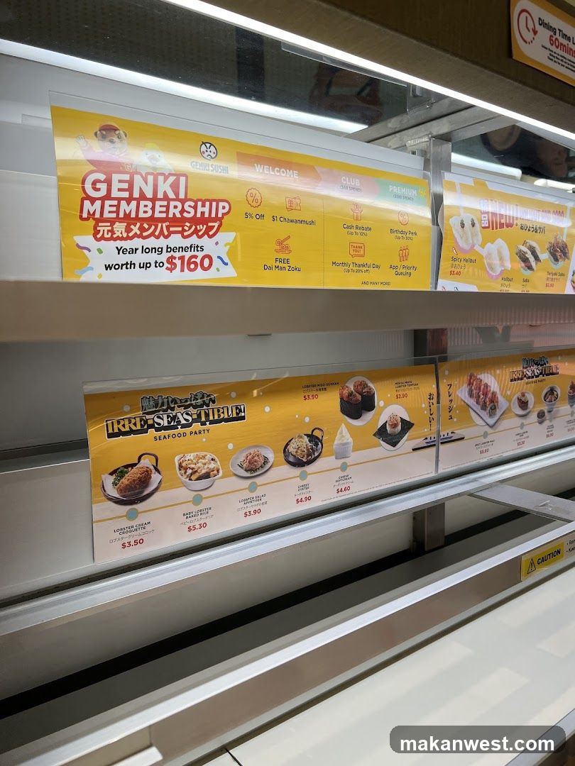 Genki Sushi Membership and Menu