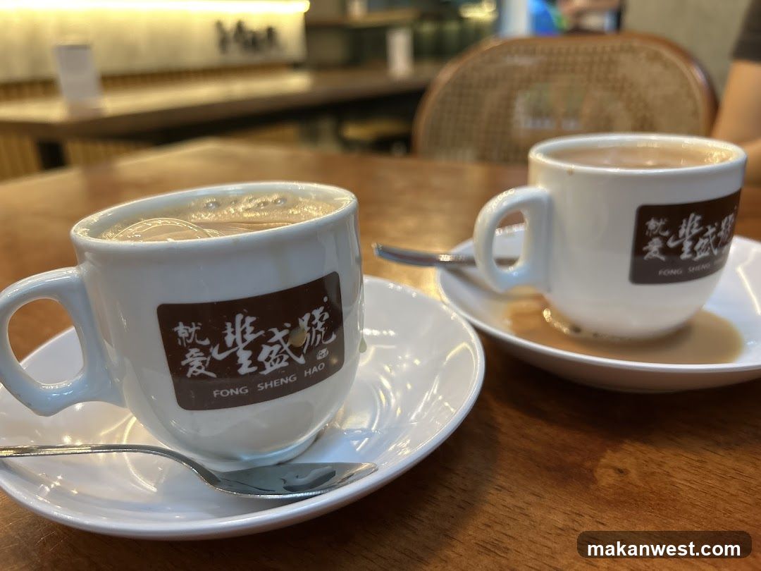 Two cups of coffee on a table