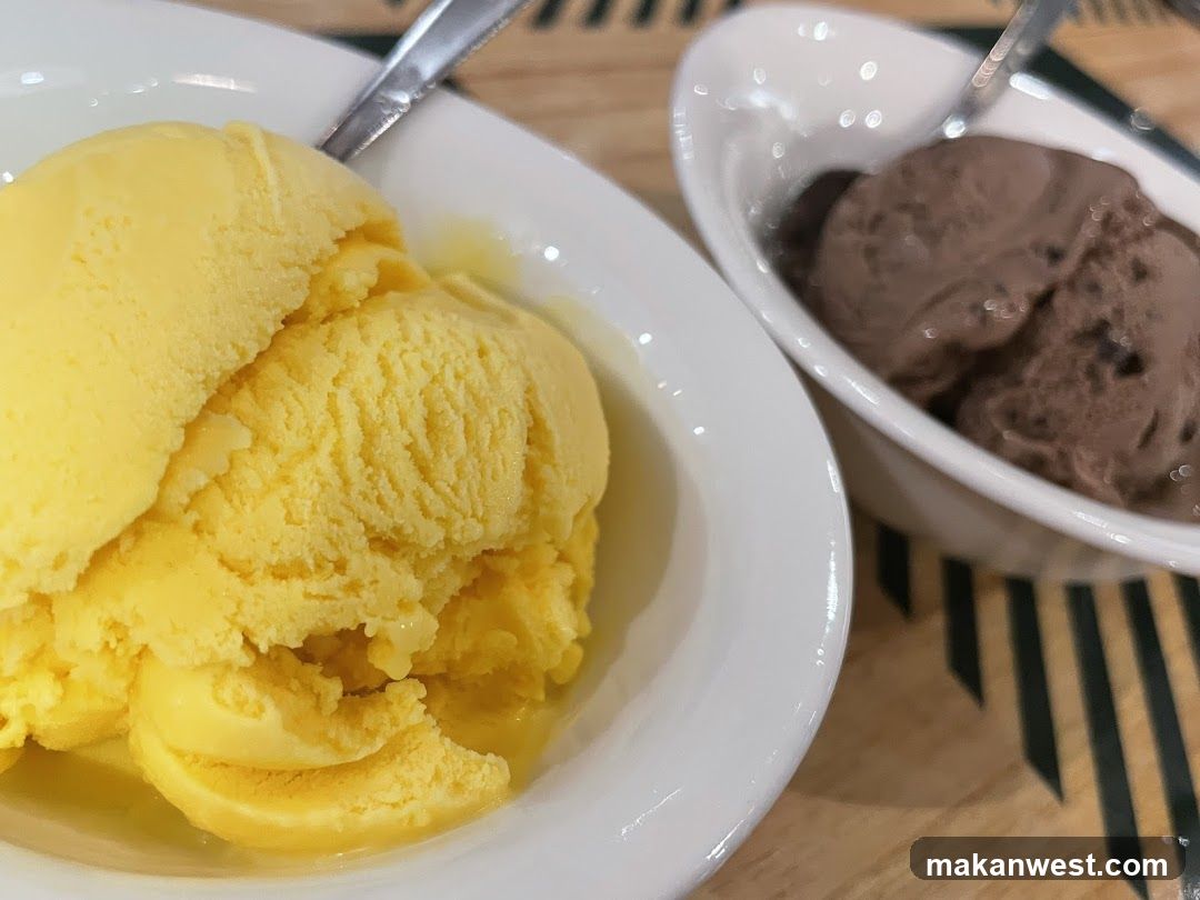 Two bowls of ice cream