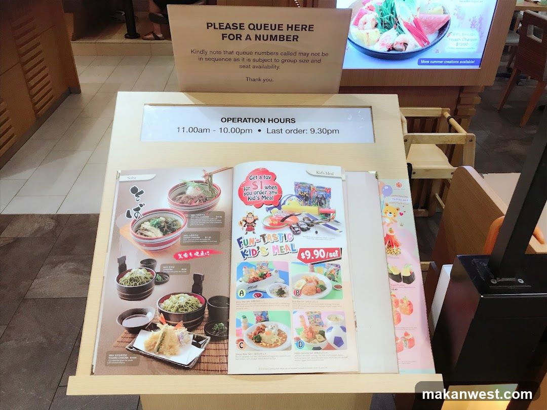 Restaurant Menu and Operation Hours