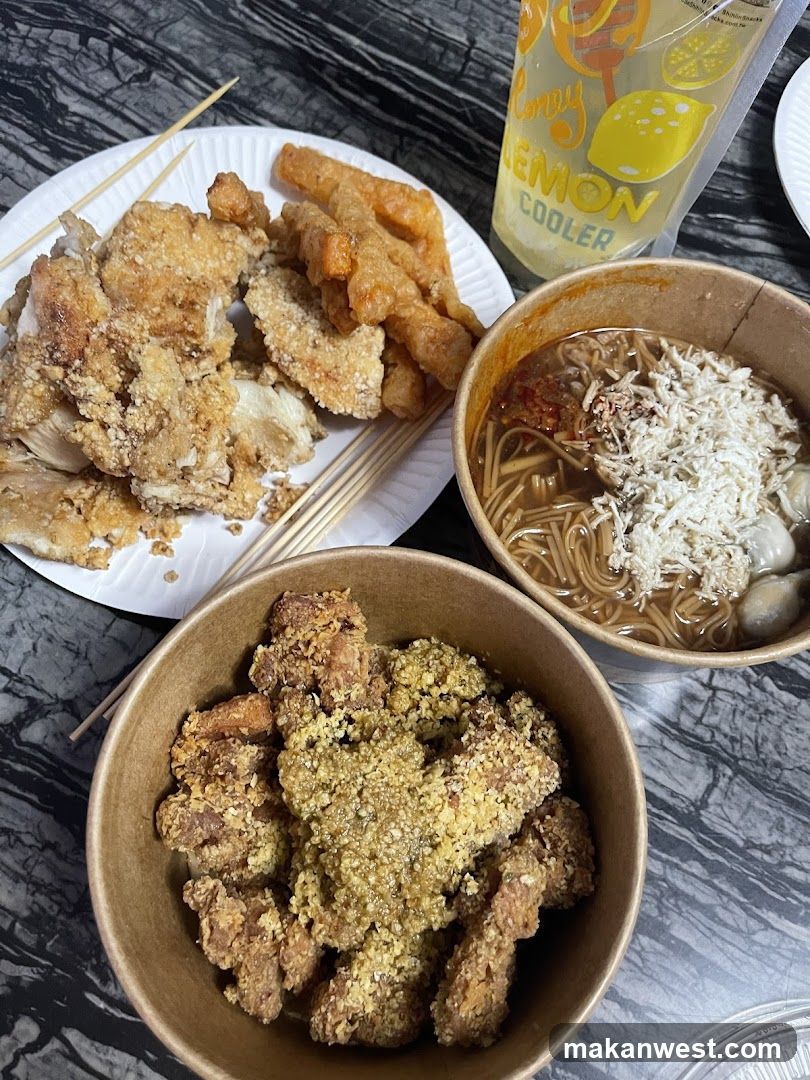 Fried Chicken and Noodles