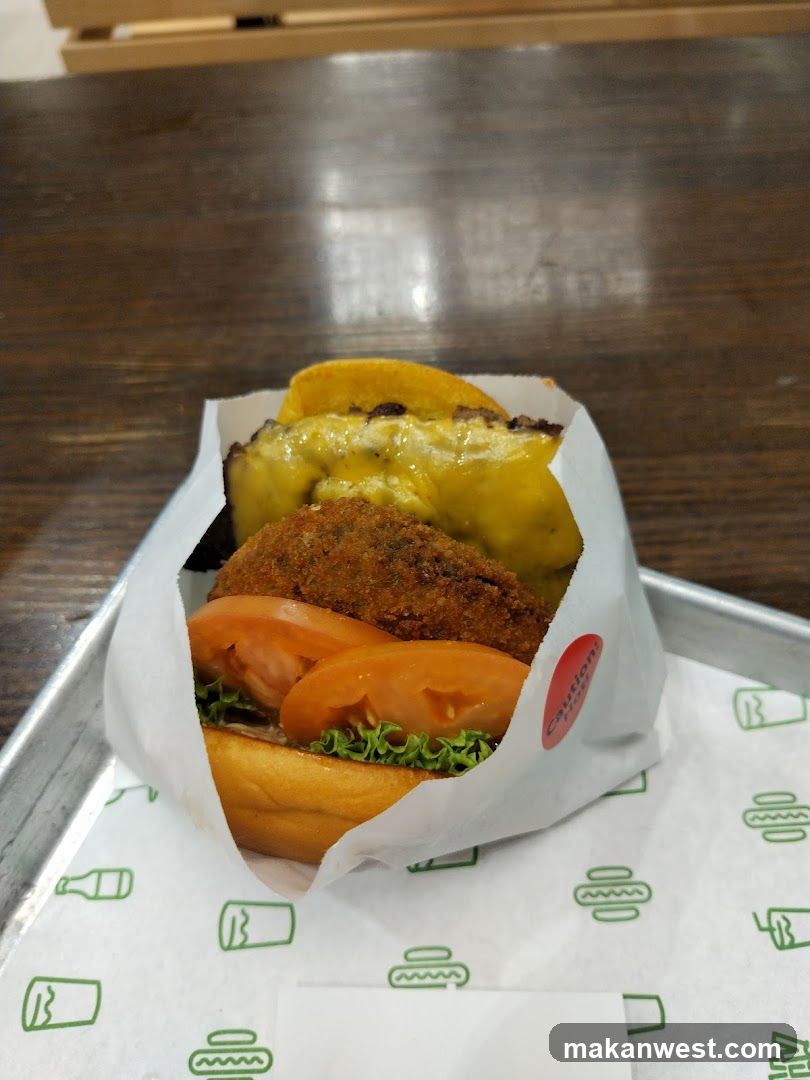 Burger with Cheese and Tomatoes