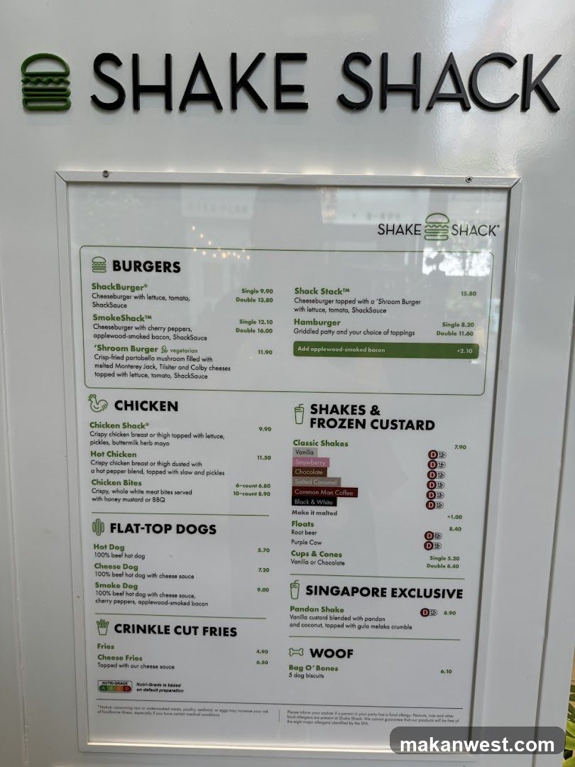 Shake Shack Menu