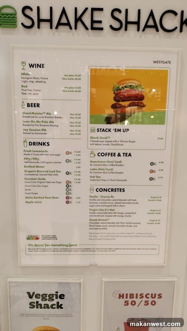 Shake Shack Menu