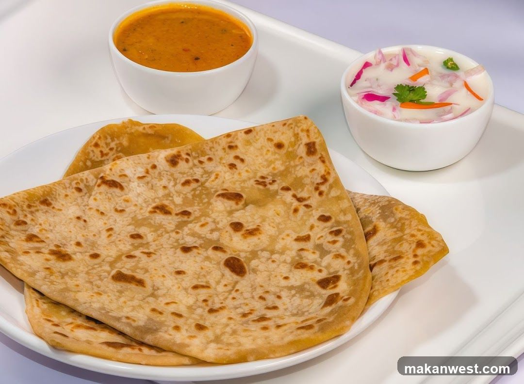 Paratha with Dal and Raita