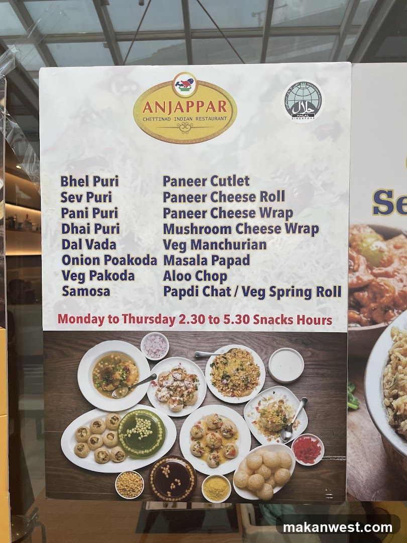 Anjappar Chettinad Indian Restaurant Menu
