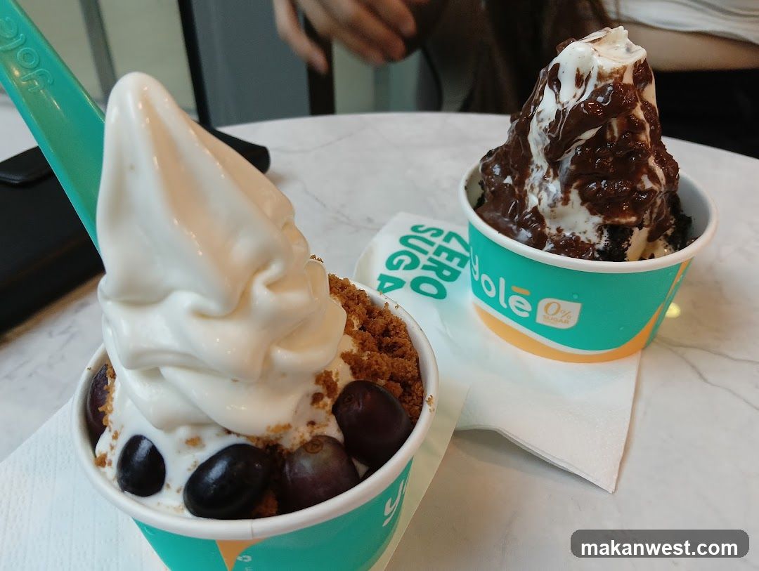 Two cups of frozen yogurt
