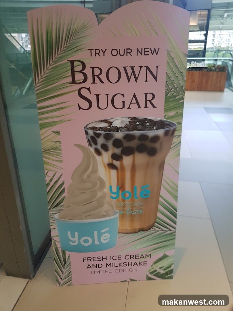Brown Sugar Ice Cream and Milkshake Advertisement